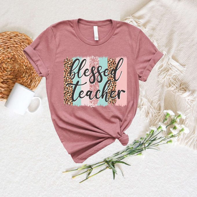 Blessed Teacher Shirt Teacher Leopard Thanksgiving Mode Life &Amp; Teachers Day Shirt 5