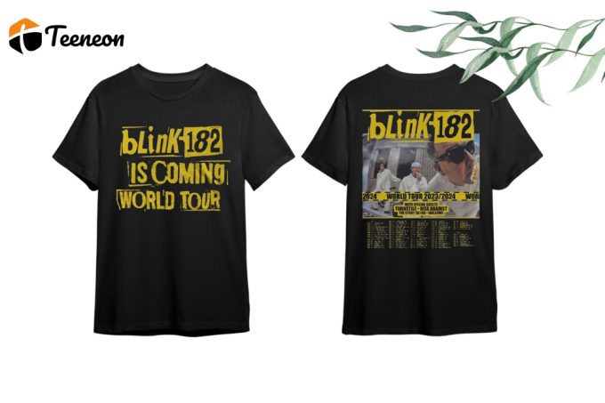 Blink-182 World Tour 2023-2024 Shirt: Get Your Unisex Band Merch Today! 1