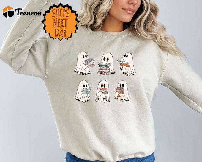 Cozy Book Lover Sweatshirt: Perfect For Teachers Librarians And Halloween Fun! 1