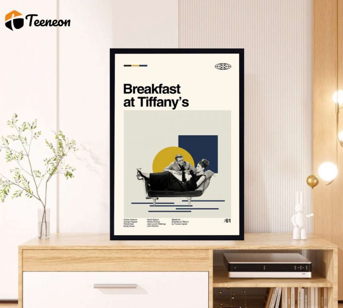 Breakfast At Tiffany Poster For Home Decor Gift - Retro Movie Poster For Home Decor Gift - Minimalist Art - Vintage Poster For Home Decor Gift - Modern Art - Wall Decor - Home Decor 1