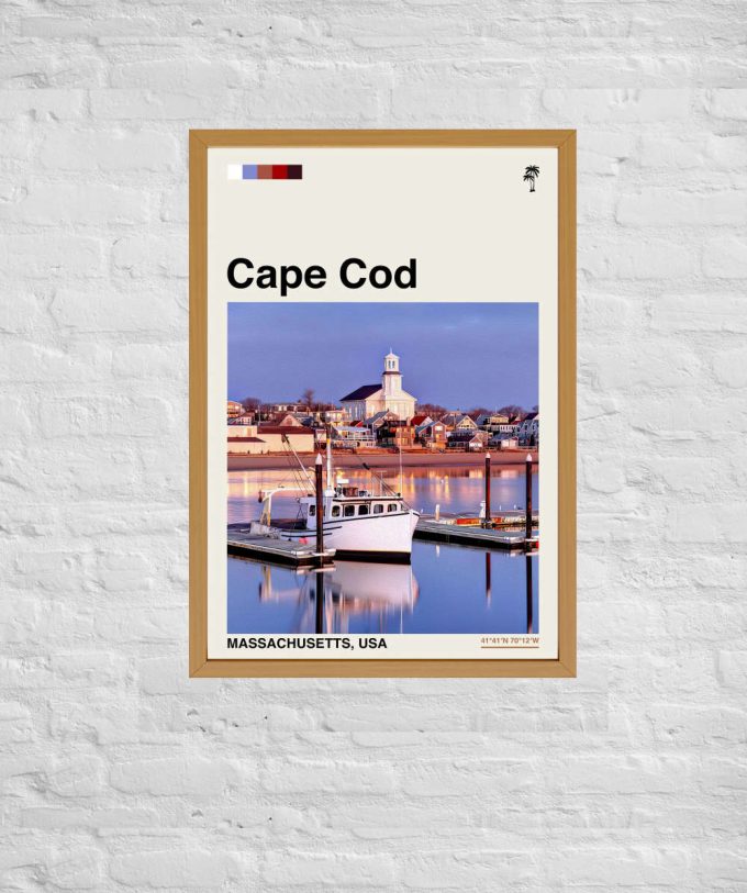 Cape Cod Poster For Home Decor Gift, Cape Cod Art, Cape Cod Print, Massachusetts Print Art, Cityscape Poster For Home Decor Gift 2