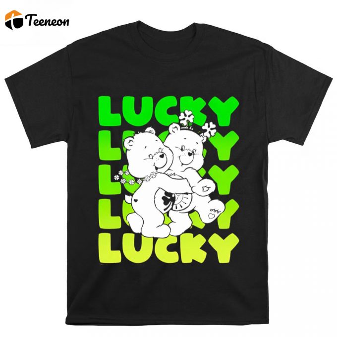 Care Bears St. Patrick’s Day Good Luck Bear And Funshine Bear Lucky T Shirt 1