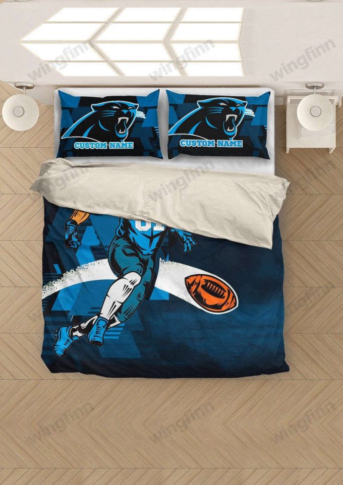 Carolina Panthers 3Pc Bedding Set Gift For Fans - Perfect Gift For Fans Duvet Cover And Pillow Cases - Fan 1645 1