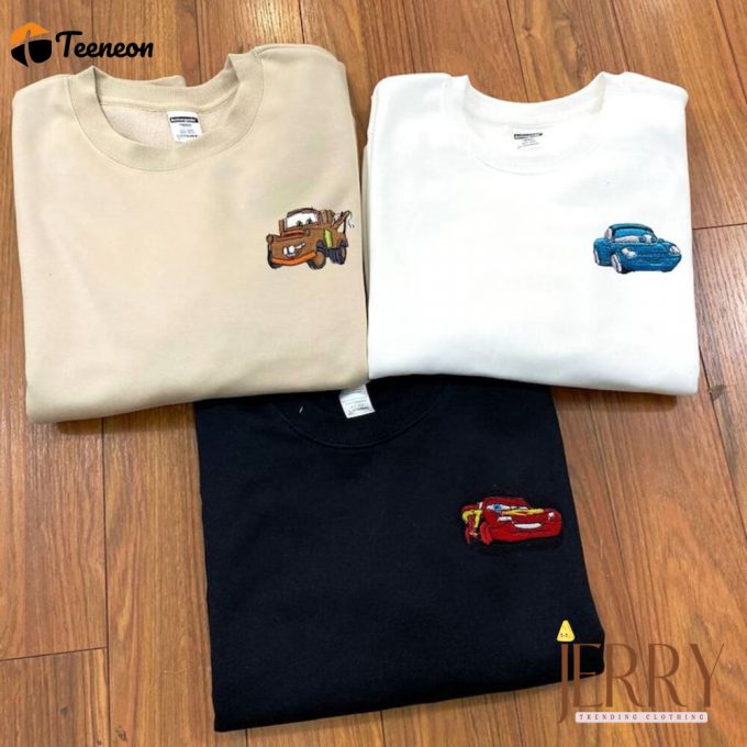 Cars Embroidered Sweatshirts, Cartoon Disney Embroidered Sweater 1