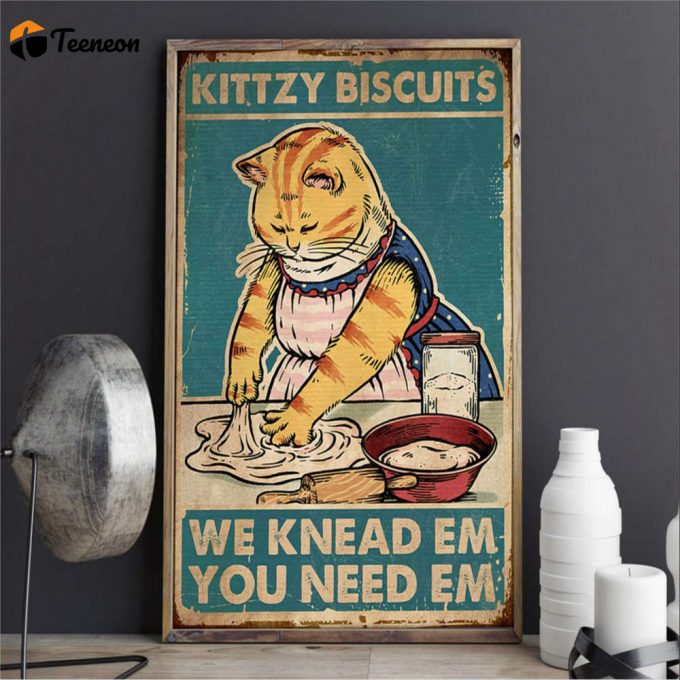 Cat Kittzy Biscuits Cat Lover Poster For Home Decor Gift For Home Decor Gift 1