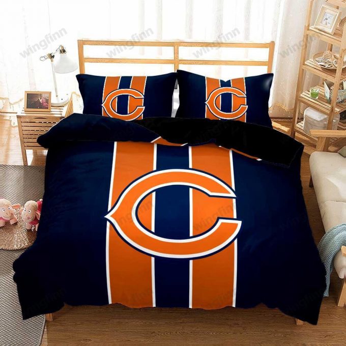 Chicago Bears 3Pcs Bedding Set Gift For Fans - Perfect Gift For Fans Duvet Cover &Amp;Amp; Pillow Cases Fan 1512 1