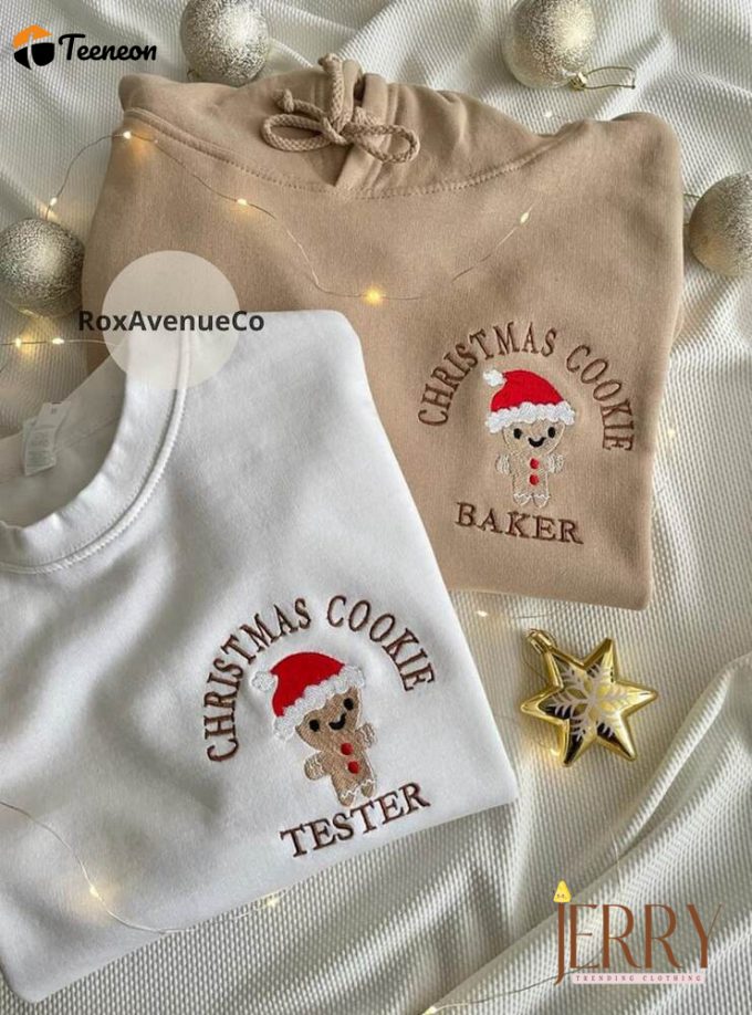 Christmas Cookie Baker Gingerbread Sweatshirt Christmas Matching Embroidered Sweatshirt Christmas Funny Sweatshirt Christmas Gift