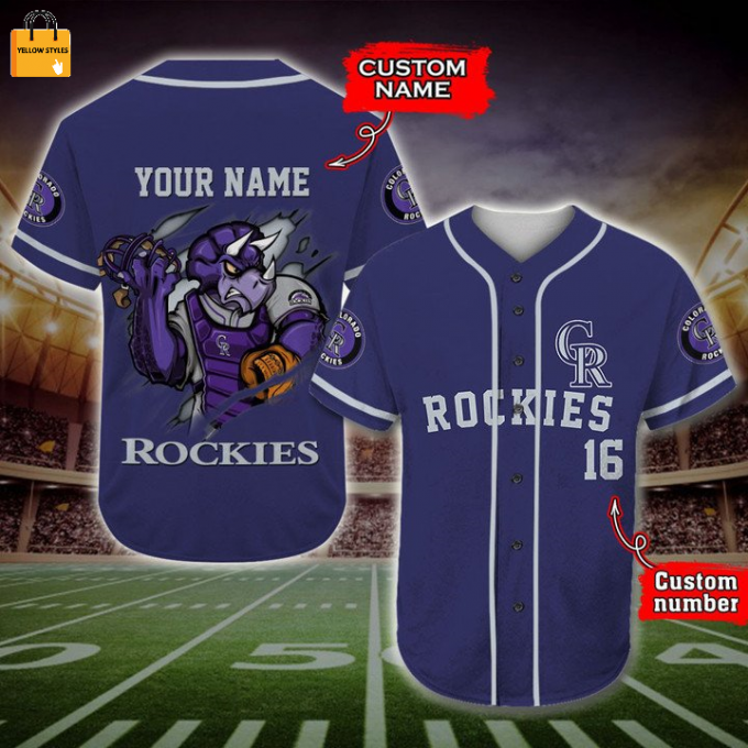 Colorado Rockies Mascots Mlb Baseball Jersey 4