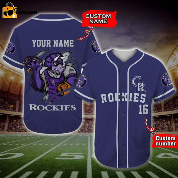 Colorado Rockies Mascots Mlb Baseball Jersey 1