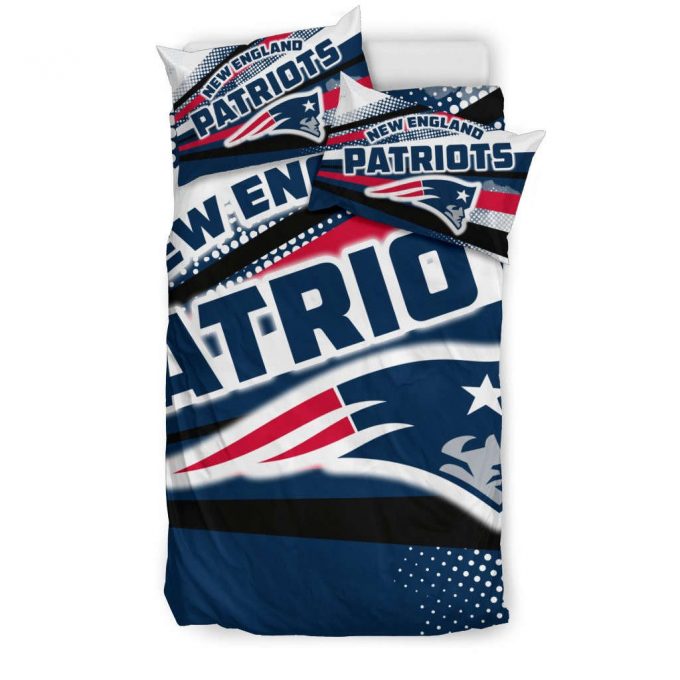 New England Patriots 3Pcs Bedding Set Gift For Fans - Colorful Shine Gift For Fans Duvet Cover &Amp;Amp; Pillow Cases 1