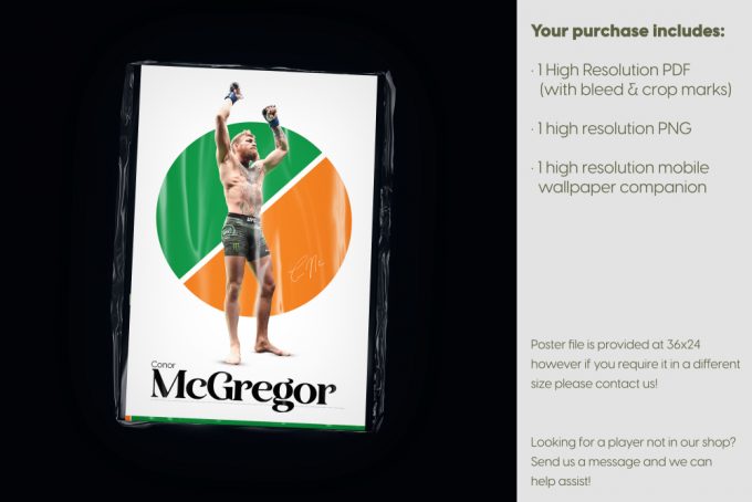 Conor Mcgregor, Mcgregor Print, Conor Mcgregor Poster, Conor Mcgregor Ufc, Ufc Poster, Ufc Prints, Sports Den, Sports Poster, Basement Den 4