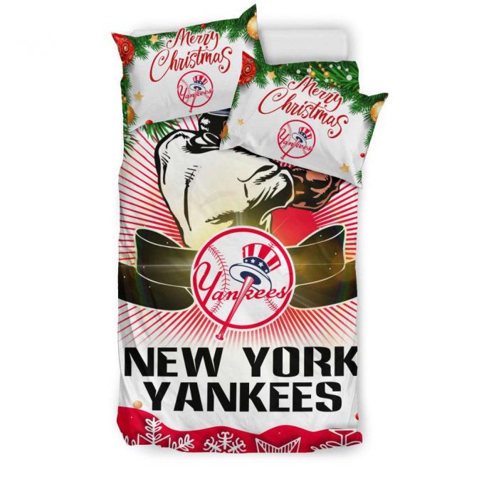 Ny Yankees 3Pcs Bedding Set Gift For Fans: Perfect Xmas Gift For Fans - Cool Gift Store 1
