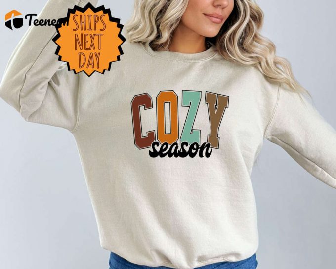 Cozy Season Sweatshirt, Thanksgiving Sweater, Fall Sweater, Most Wonderful Time Of The Year, Fall Vibes, Gift For Her, Cute Autumn Sweater 1