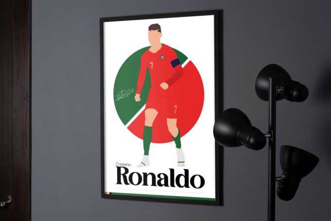 Cristiano Ronaldo Poster, Portugal Football, Soccer Gifts, Sports Poster, Football Player Poster, Soccer Wall Art, Sports Bedroom Posters 6