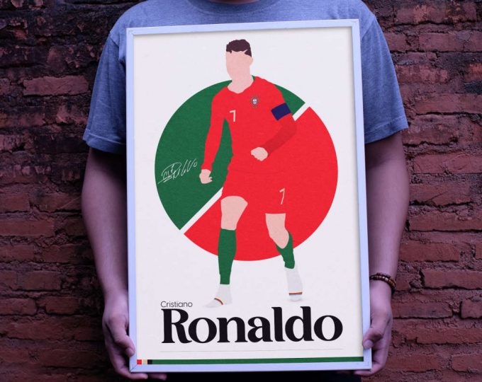 Cristiano Ronaldo Poster, Portugal Football, Soccer Gifts, Sports Poster, Football Player Poster, Soccer Wall Art, Sports Bedroom Posters 7