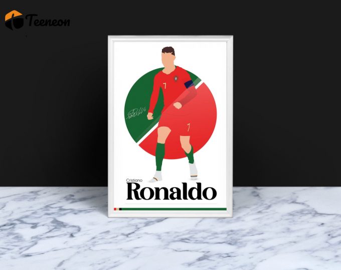 Cristiano Ronaldo Poster, Portugal Football, Soccer Gifts, Sports Poster, Football Player Poster, Soccer Wall Art, Sports Bedroom Posters 1