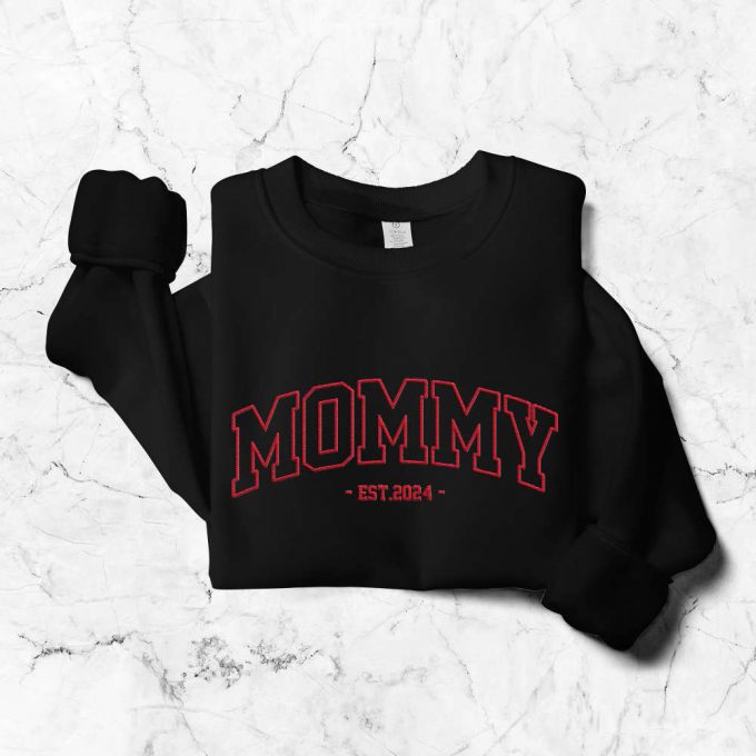 Personalized Embroidered Sweatshirt For Family: Custom Text Matching Daddy Mommy Design 5