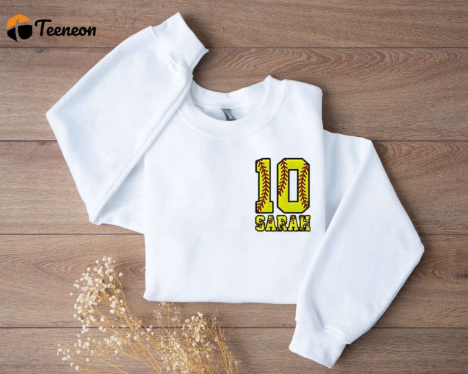 Custom Baseball Embroidered Sweatshirt - Personalized Softball Shirt For Baseball Family - Baseball Mom 1