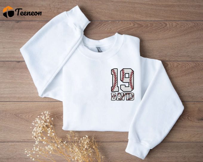 Custom Baseball Embroidered Sweatshirt - Personalized Softball Shirt For Baseball Family 1