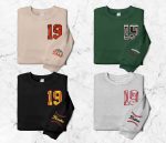 Custom Basketball Embroidered Sweatshirt – Personalized Matching for Basketball Family – Basketball Mom Mama