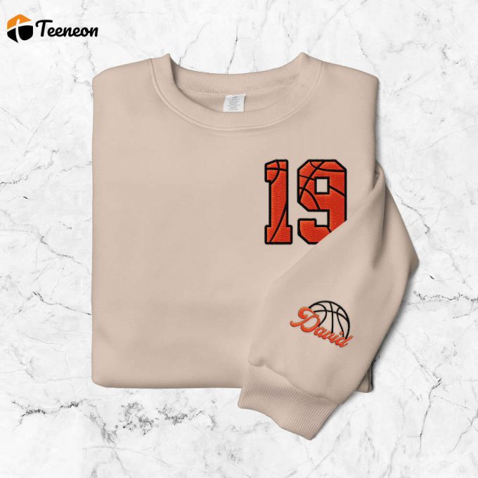 Custom Basketball Embroidered Sweatshirt – Personalized Matching For Basketball Family – Basketball Mom Mama