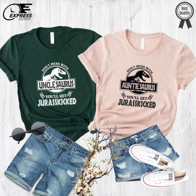 Dinosaur Family Shirts: Custom Saurus &Amp; Birthday Tees For Aunty Uncle - Personalized Dinosaur Shirts 2