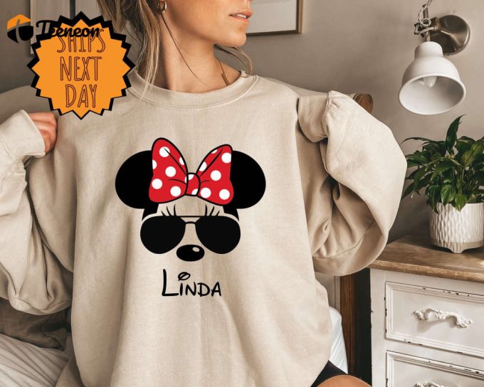 Custom Disney Family Vacation Sweatshirt, Mickey And Minnie Sweatshirt, Disney Trip Sweater, Disney Vacation Sweater, Disney Family Sweater 1