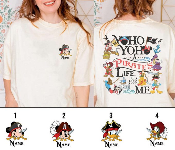 Custom Disneyland Pirates Family Shirts, Pirates Of Caribbean Shirt, Pirate Tshirt, Pirate'S Life, Mickey And Minnie Disneyland Cruise Shirt 3