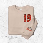 Personalized Football Embroidered Sweatshirt for Football Families – Customized Shirt for Football Moms