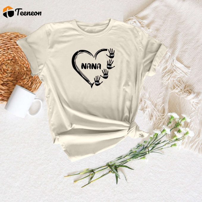 Personalized Grandma Shirt With Kids Names: Nana Granny Mimi Tee For A Special Grandma 1