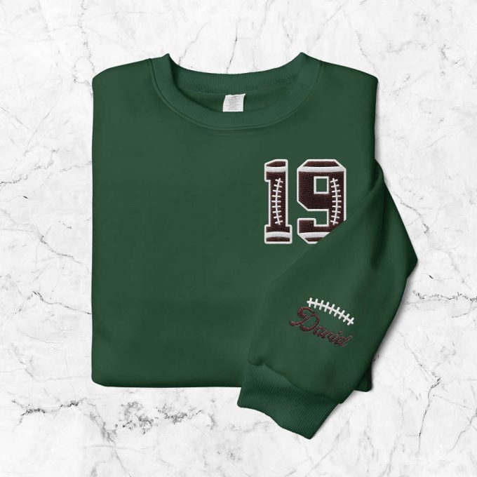 Custom Sports Embroidered Sweatshirt - Personalized Baseball Softball Football &Amp; Basketball Matching Sweatshirt For Sports Family 3
