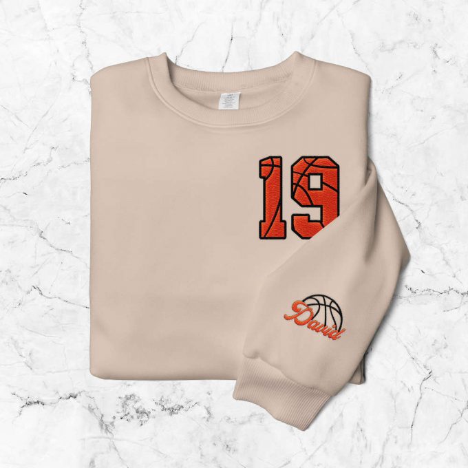 Custom Sports Embroidered Sweatshirt - Personalized Baseball Softball Football &Amp; Basketball Matching Sweatshirt For Sports Family 5
