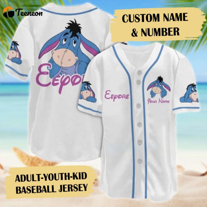 Cute Donkey &Amp;Amp; Bear Movie Baseball Jerseys: Cartoon Movie Shirt Gift For Magic World Fans