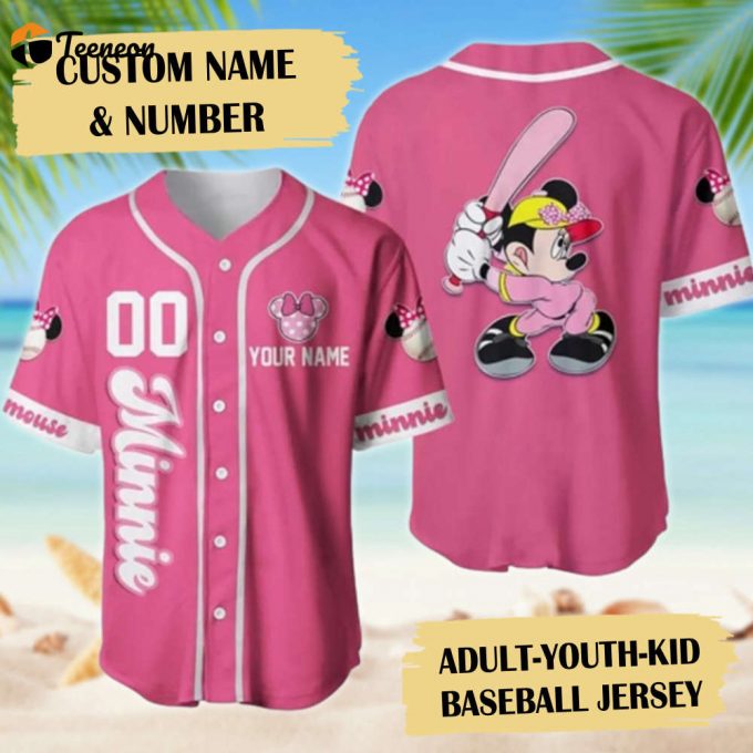 Cute Girl Mouse Baseball Jersey - Custom Name Cartoon Movie Shirt Perfect Gift For Fans Of Magic World 1