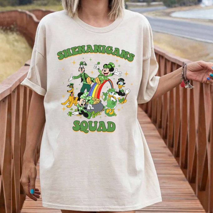 Cute Mickey And Minnie St Patrick'S Day On Main Street T-Shirt | Shamrock Happy Saint Patricks Tee | Disneyland Family Holiday Gift 2