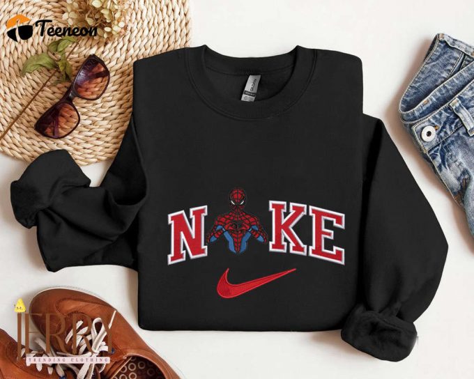 Cute Spiderman Disney Nike Embroidered Sweatshirt: Perfect Valentine S Day Gift! 1