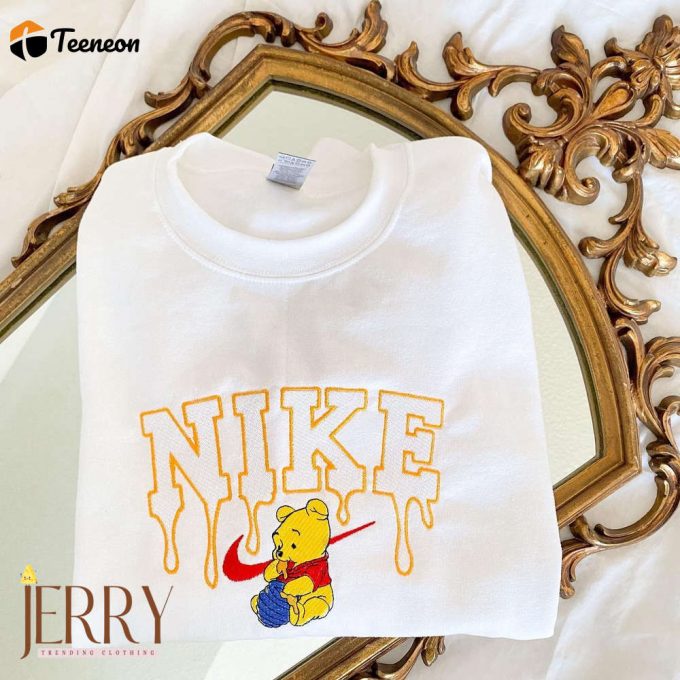 Cute Winnie The Pooh Disney Nike Embroidered Sweatshirt 1