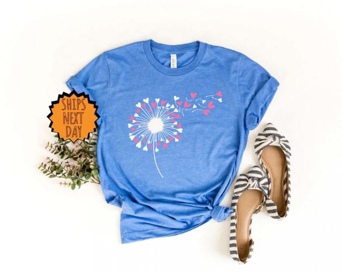 Dandelion Shirt, Valentine'S Shirt, Lovers Gift Shirt, Valentine'S Day Shirt, Valentine Flower Shirt, Gift For Valentines, Couple Gift Shirt 7