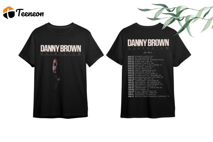 Danny Brown 2024 Tour Shirt: Get Your Exclusive Concert Merch! Show Your Love As A True Danny Brown Fan 1