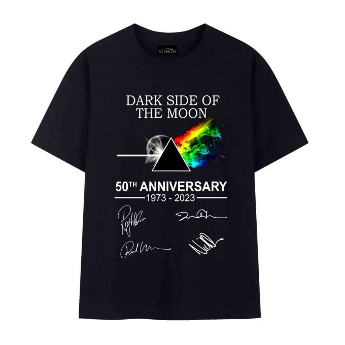 Dark Side Of The Moon 50Th Anniversary 1973-2023 Signatures Pink Floyd Shirt 3