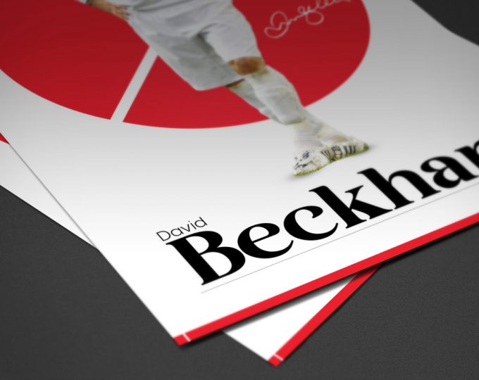 David Beckham Poster, England Football, Soccer Gifts, Sports Poster, Football Player Poster, Soccer Wall Art, Sports Bedroom Posters 2