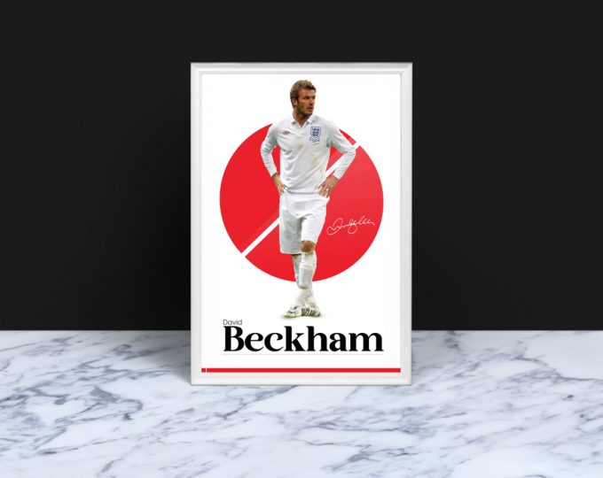 David Beckham Poster, England Football, Soccer Gifts, Sports Poster, Football Player Poster, Soccer Wall Art, Sports Bedroom Posters 3