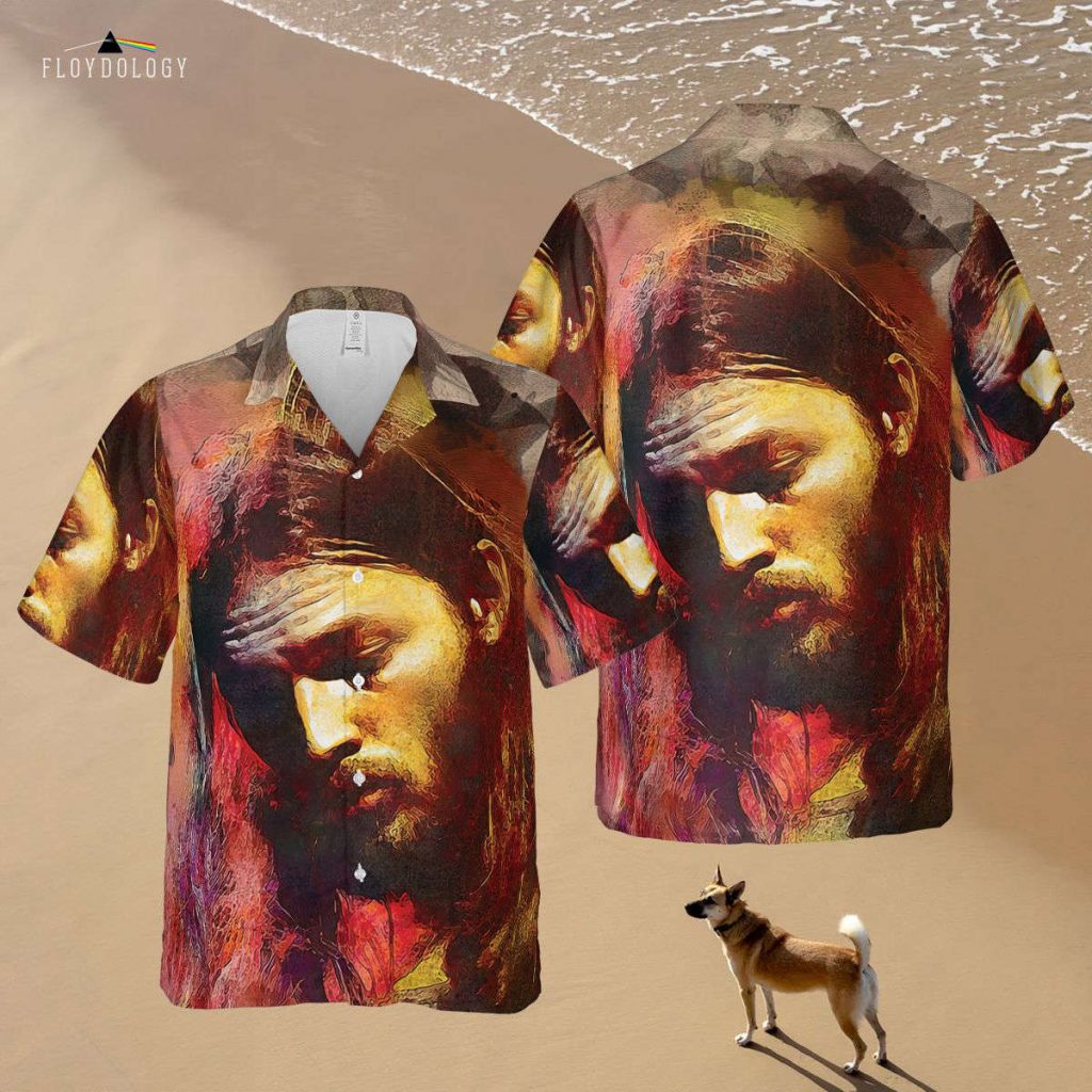 David Gilmour Digital Art Pink Floyd Hawaiian Shirt 6