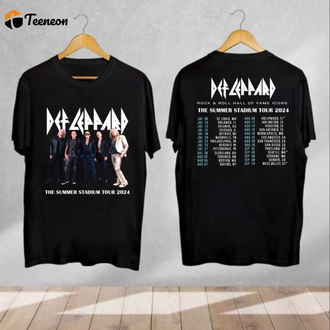 Def Leppard Tour Shirt 2024 - Authentic Merch &Amp;Amp; Fan Gifts Stadium Tour Journey 1