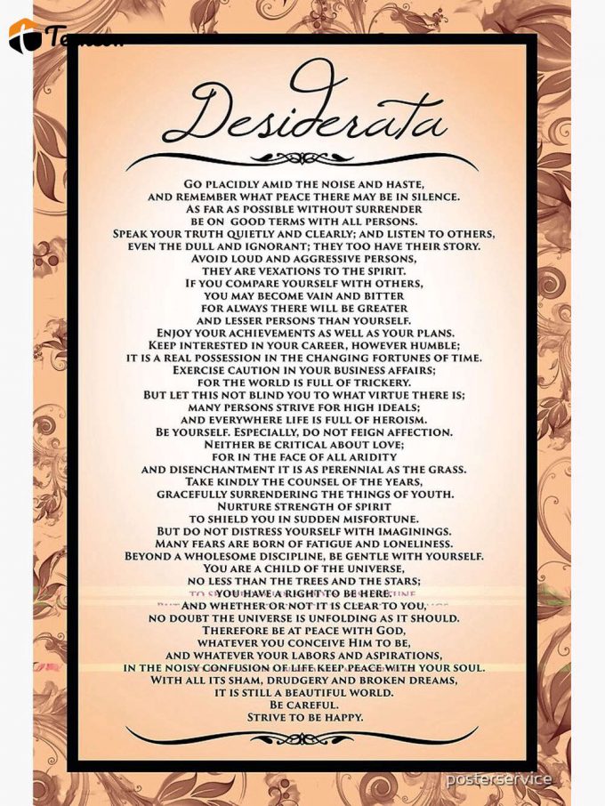 Desiderata Premium Matte Vertical Poster For Home Decor Gift 1