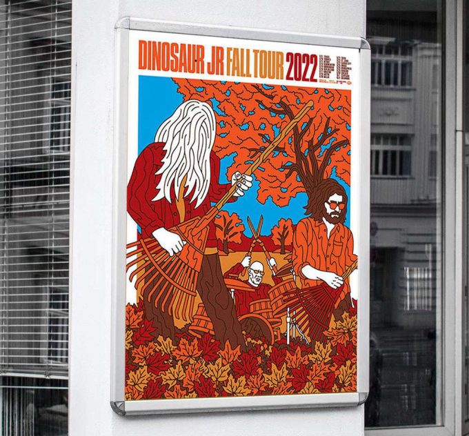 Dinosaur Jr Fall Tour 2022 Poster For Home Decor Gift, Rock Band Poster For Home Decor Gift, Music Love Gift 2