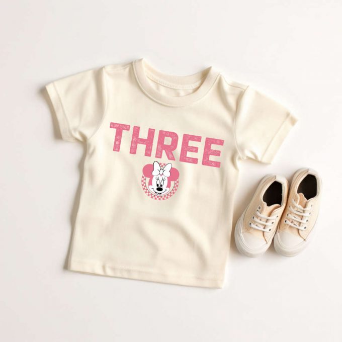 Disney Birthday Shirt: Minnie &Amp; Mickey Mouse Boy &Amp; Girl Tee Birthday Age Shirt 4