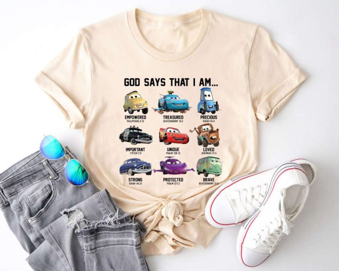 Disney Cars Shirt God Says Funny Cars Kid Boy Lightening Mcqueen &Amp; Mater Shirt 2