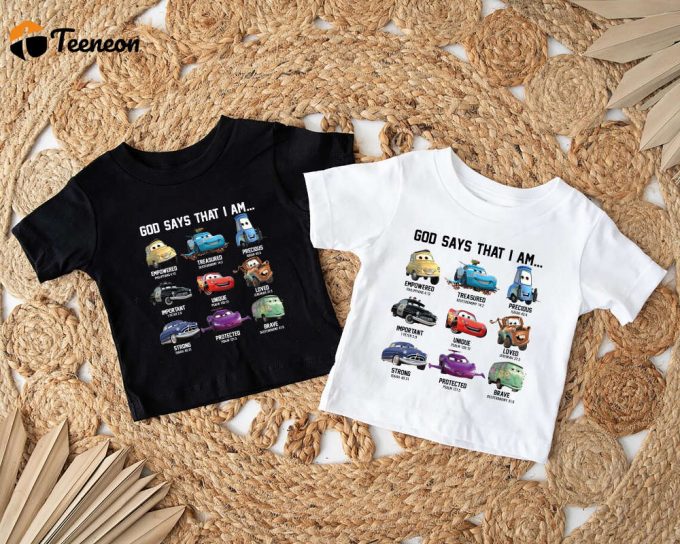 Disney Cars Shirt God Says Funny Cars Kid Boy Lightening Mcqueen &Amp;Amp; Mater Shirt 1