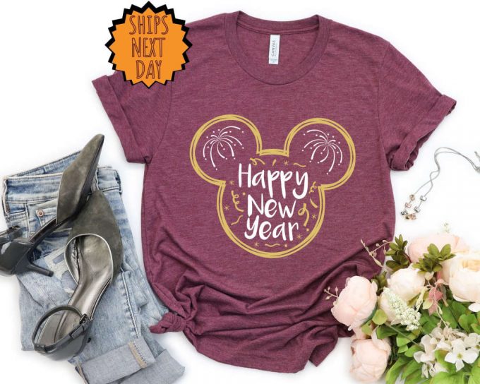 Disney Happy New Year Shirt, Mickey And Minnie New Year Shirt, Disney Travel Trip Shirt, New Year Disney Vocation, Family Matching Shirt 4